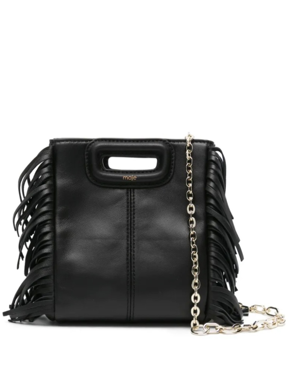 New (Store Display) Maje M Mini Leather Bag (Black)